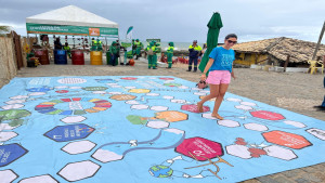 Voluntários recolhem mais de 166 quilos de resíduos nas praias de Piatã e Arembepe no Dia Mundial de Limpeza
